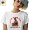 a girl wearing a white T-shirt Chris Eubank Sr. and the phrase "Simply the best"