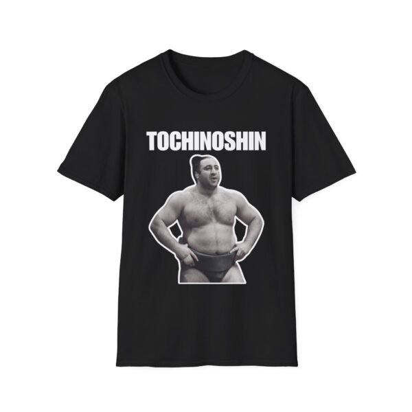 black T-shirt with the sumo wrestler Tochinoshin Tsuyoshir