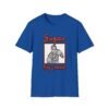 blue T-shirt mockup with Sugar Ray Leonard on it