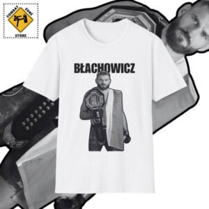 white T-shirt mockup with former ufc champion Jan Błachowicz