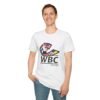 a happy guy wearing a World Boxing Council white T-shirt