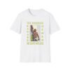 "white t-shirt with Kamaru Usman in a victorious pose, adorned with Nigerian flag colors and the title 'The Nigerian Nightmare' in bold letters."