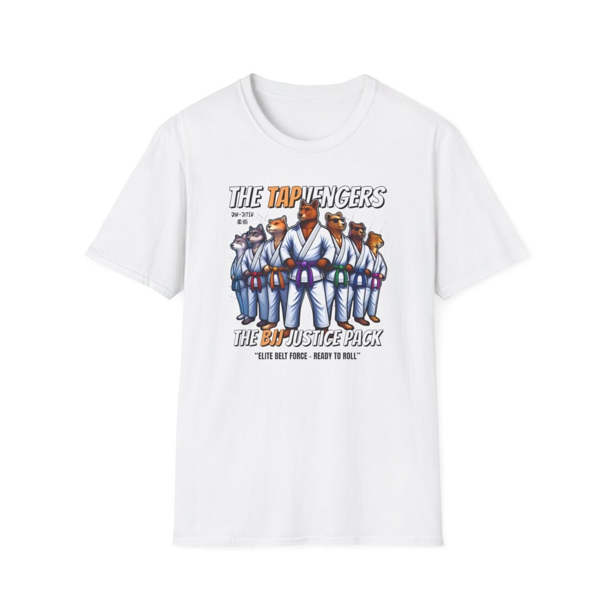 Animals in gis and black belts – jiujitsu Tapvengers tee