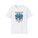 Octopus grappling a shark – funny jiujitsu armbar t-shirt