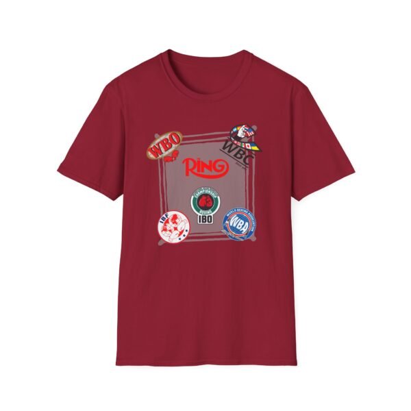 Boxing Love Tee in red – boxing logos graphic on ring