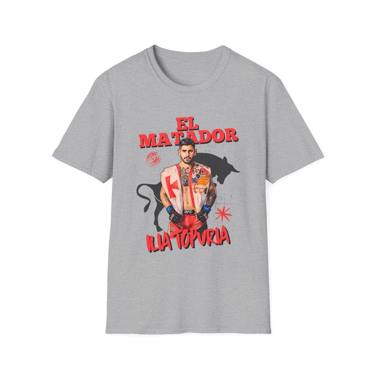 El Matador Ilia Topuria gray Tee