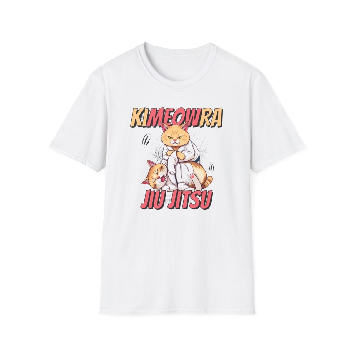 cat securing a kimura on another cat in a playful BJJ graphic