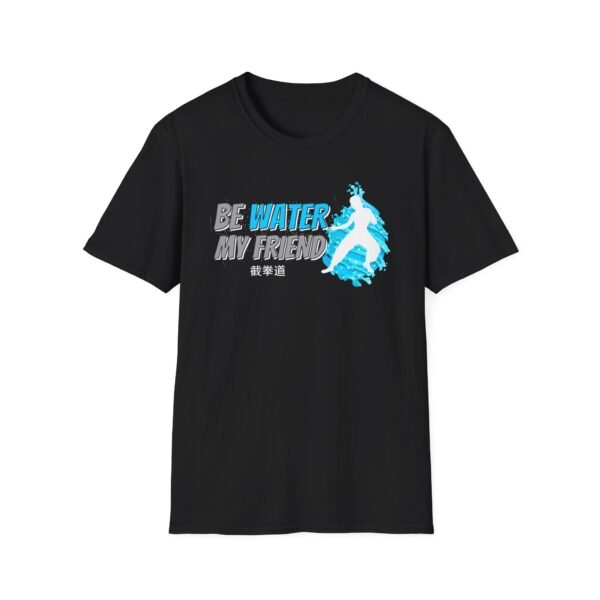 black version of water-inspired Bruce Lee silhouette tee