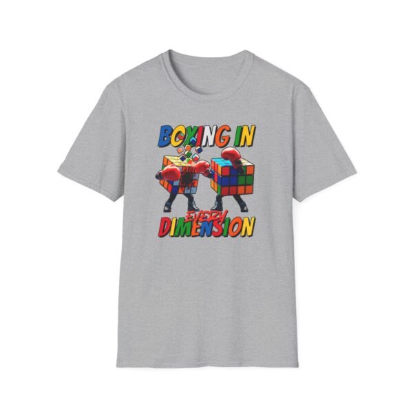 Boxing in every dimension cube fighting t-shirt in heather gray