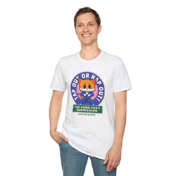 Model wearing Purr-fect Submission tee
