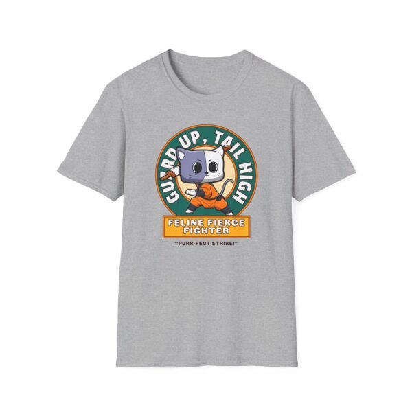 Feline Fighter tee in gray