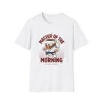 Coffee mug in gi with black belt ready to fight