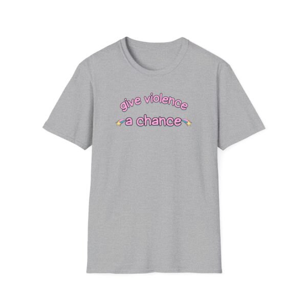 Give Violence a Chance tee in gray