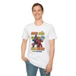Model wearing tee posing in RNC position