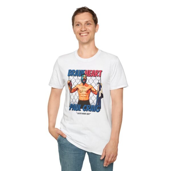 Model wearing Braveheart tee