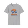 Square Off Tee in gray with chalk and sketchbook