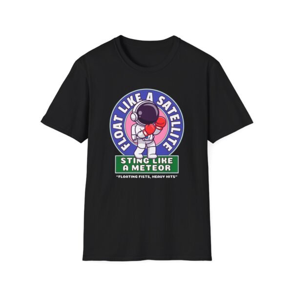 Float Like a Satellite tee in black