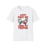Two bunnies in kung fu outfits fighting martial arts design