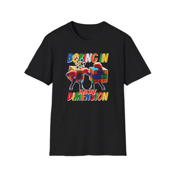 Boxing in every dimension cube fighting t-shirt in black