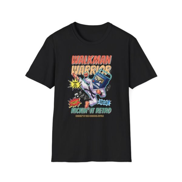 Walkman Warrior Tee in black folded neatly