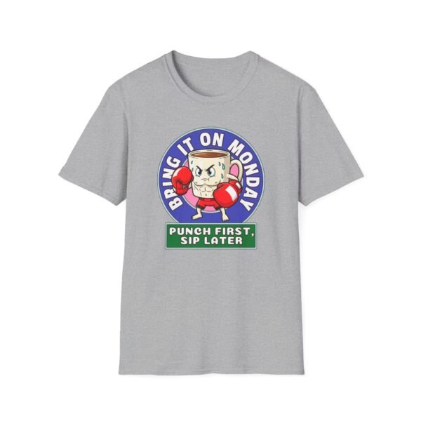 Punch First Sip Later tee in gray