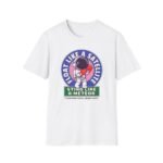 Cartoon astronaut with boxing gloves design