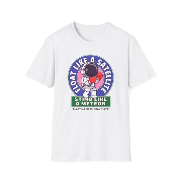 Cartoon astronaut with boxing gloves design
