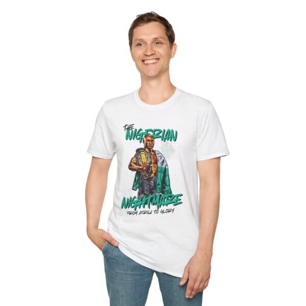 Model wearing Nigerian Nightmare tee