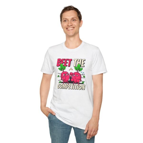 Model wearing Beet the Competition tee