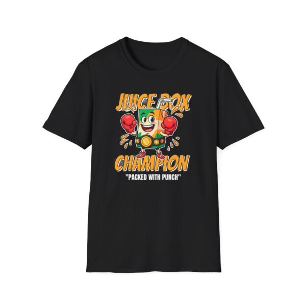 Juice box champion packed with punch t-shirt in black