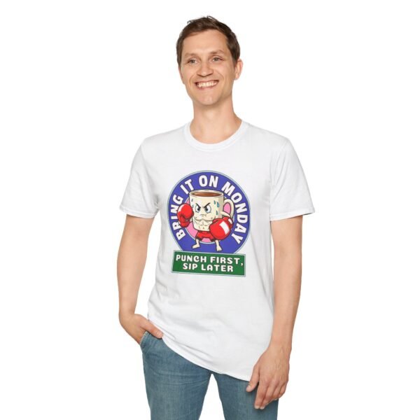 Model wearing Punch First Sip Later tee