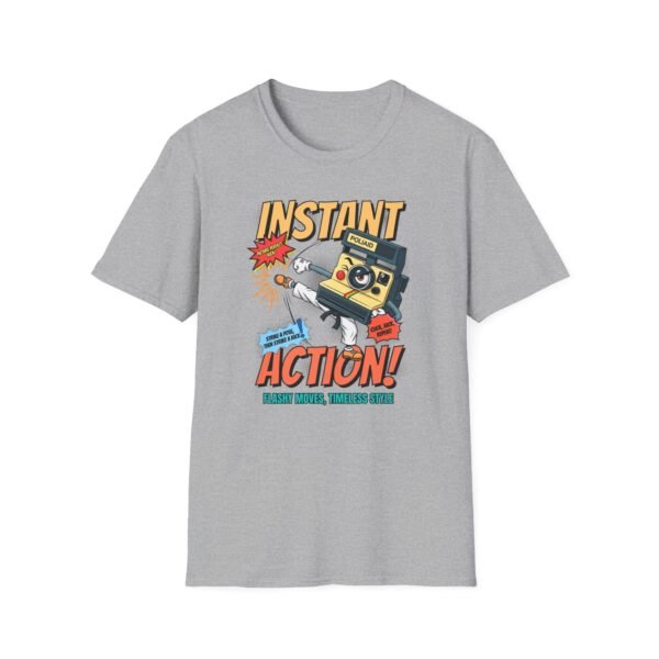 Instant Action Tee in heather gray on hanger