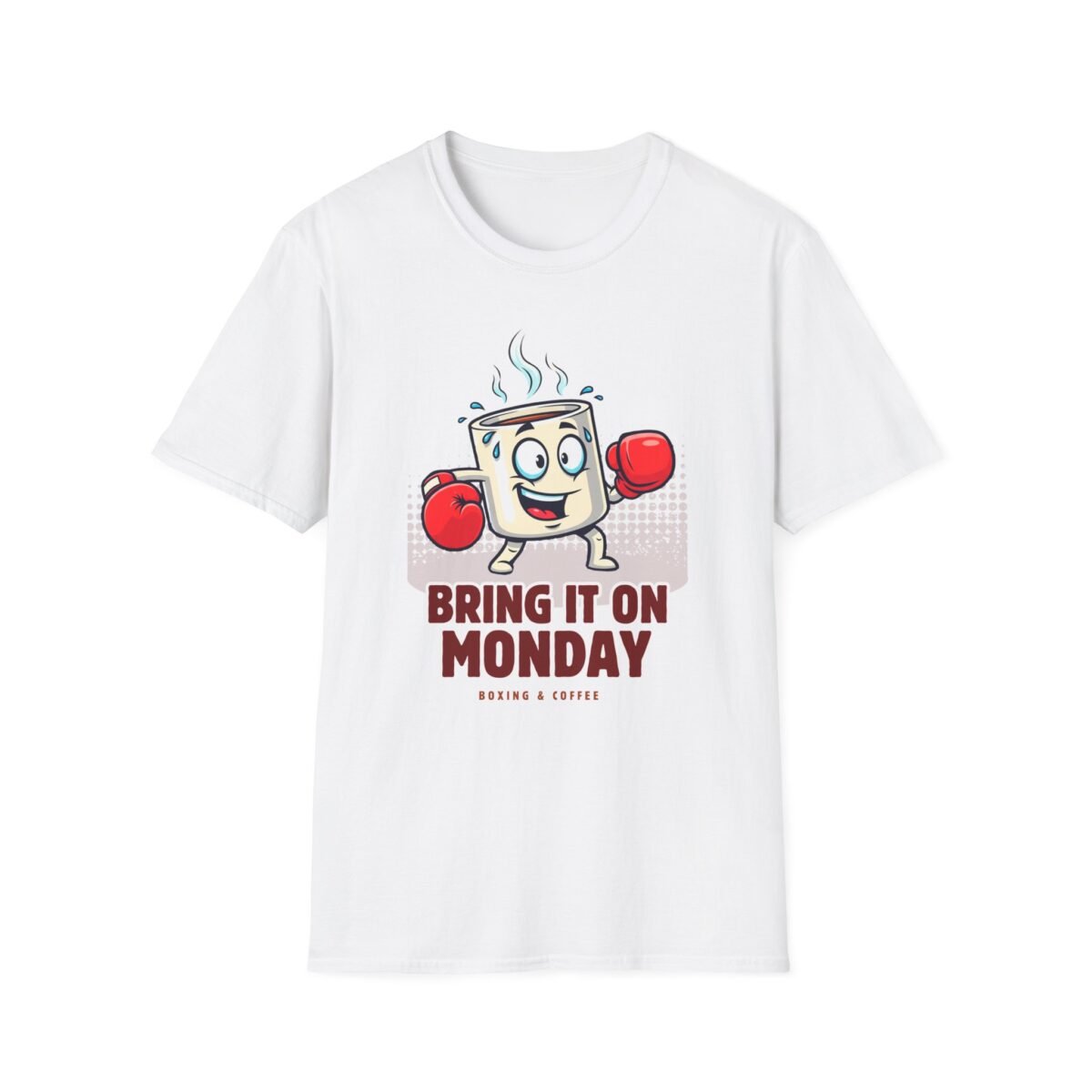 Coffee mug with boxing gloves in fight stance