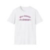 “Give Violence a Chance” in pink bubbly font with stars
