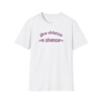 “Give Violence a Chance” in pink bubbly font with stars