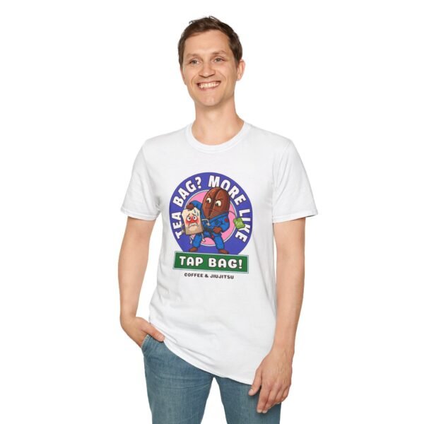 Model wearing Tap Bag tee