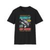 Kicking It Old School Tee in black hanging on rack