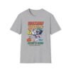 Walkman Warrior Tee in heather gray on flat lay