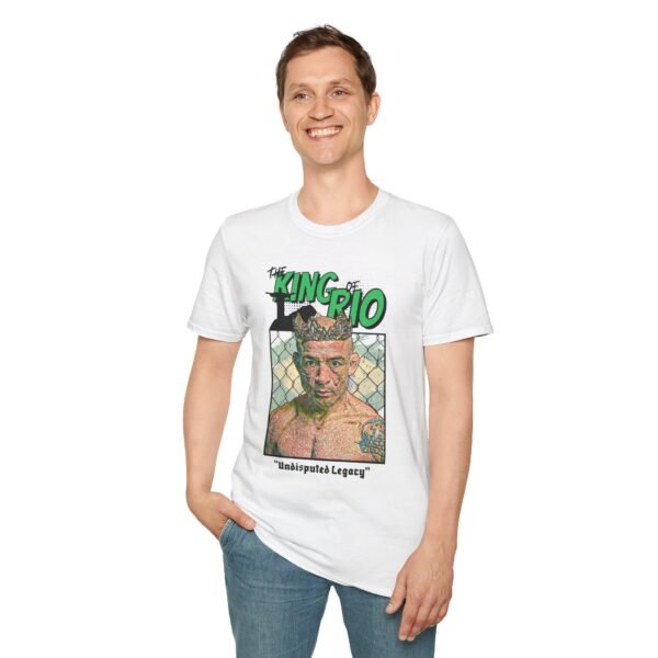 Model wearing King of Rio Aldo tee