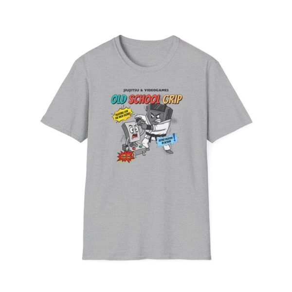 Old School Grip Tee in heather gray laid flat