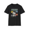 Jitsusaurus Tee in black next to dinosaur toy