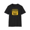 Yellow warning sign “May spontaneously start talking about BJJ” design