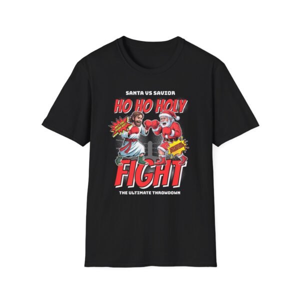 Black version of Ho Ho Holy Fight Tee design