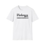 Bold black text “Violence might actually be the answer” design