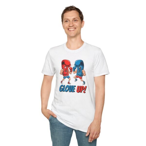 Model wearing Glove Fight tee