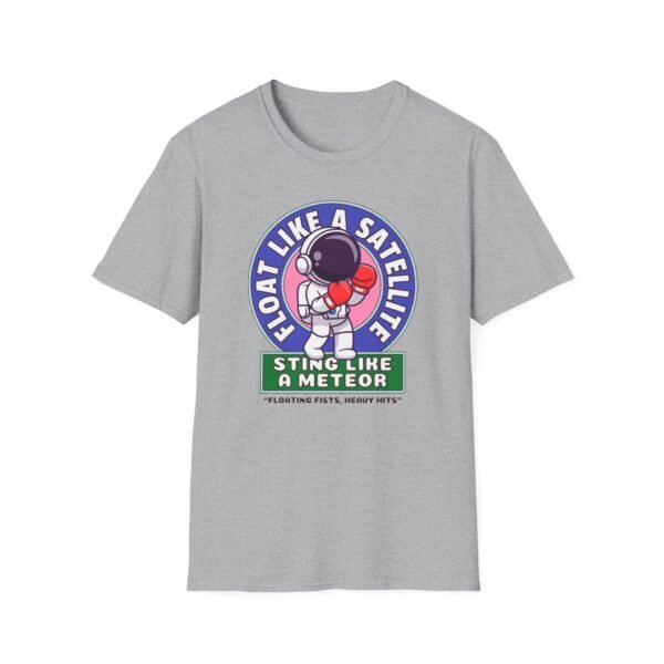 Float Like a Satellite tee in gray