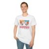 Model wearing Taekwon-Dough Tee doing side kick in kitchen