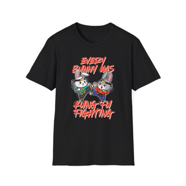 Every bunny kung fu fighting t-shirt in black