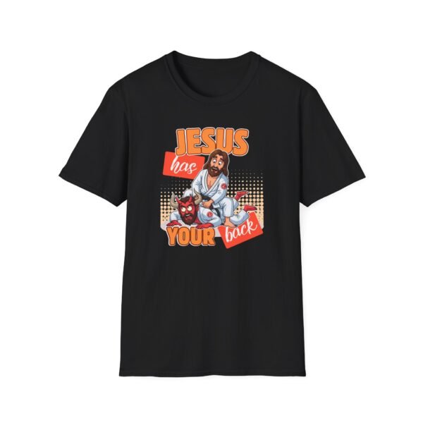 Jesus Has Your Back tee in black