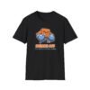 Square Off Tee in black on desk with gloves